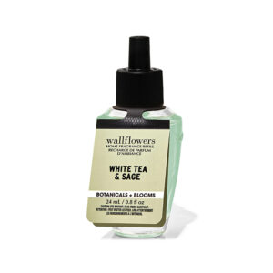 Refil Aromatizador Bath & Body Works White Tea & Sage 24 ml – Fragrância Herbal com Óleos Essenciais