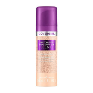 Base Sérum Covergirl Simply Ageless Skin Perfector Essence – 20 Light, Bakuchiol 0.5%, Hidratação + Uniformização, Original