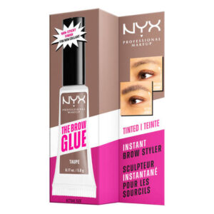 Gel de Sobrancelha NYX The Brow Glue – Cor Taupe, Fixação 16h, Não Gruda, Original
