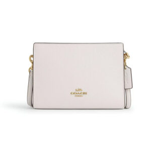 Bolsa Coach Slim Crossbody – Couro Pebbled Cream, Original, Alça Ajustável