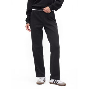 Calça Feminina GAP Logo Pull‑On Slim Sweatpants – Cor Black Moonless Night (Preto) – Tamanho G – Fleece Premium – Slim Fit (cópia)