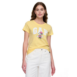 Camiseta Feminina GAP × Disney Minnie Mouse – Amarela – Tamanho G – Edição Especial