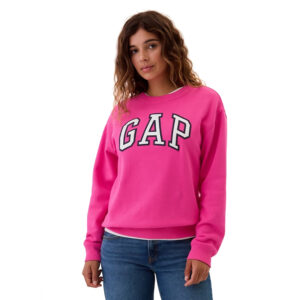 Moletom Feminino GAP Logo Sweatshirt – Original – Fleece Macio – Cor Pink – Tamanho M