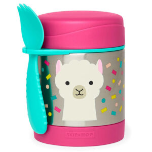 Pote Térmico Infantil com Spork (Colher + Garfo) - Skip Hop Zoo Food Jar Lhama (325 ml)