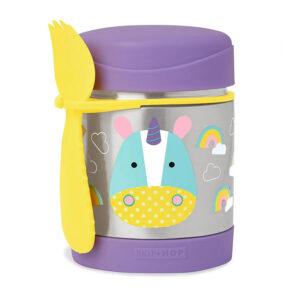 Pote Térmico Infantil com Spork (Colher + Garfo) - Skip Hop Zoo Food Jar Unicórnio (325 ml)