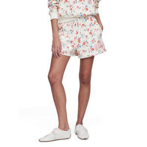 Short Feminino GAP Logo Shorts Floral – Fleece Macio – Cintura Ajustável – Tamanho G – Original