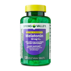 Suplemento Melatonina 10 mg + Erva Cidreira Spring Valley – Extra Forte (120 comprimidos)